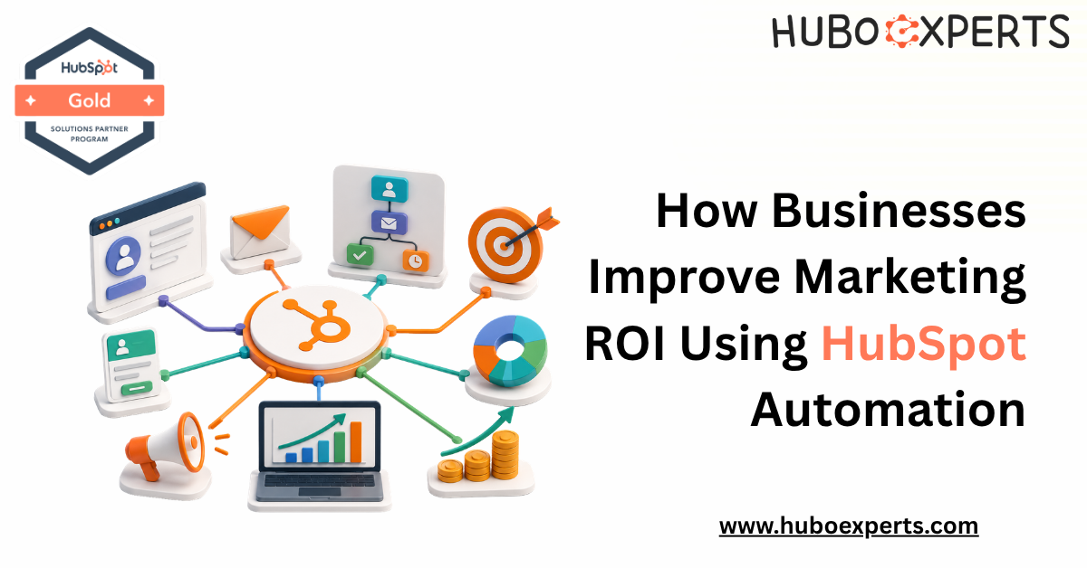 How Businesses Improve Marketing ROI Using HubSpot Automation MAKE GRAPHIC FOR THE BLOG LIKE THIS