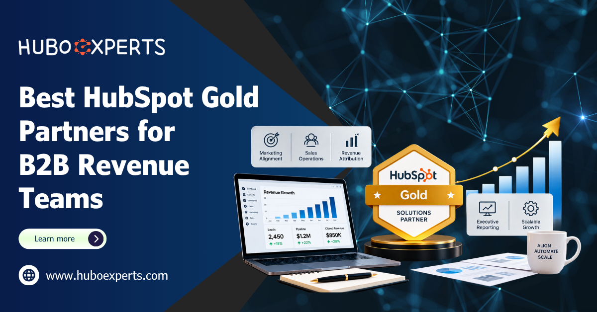 HubSpot Gold Solutions Partner with B2B revenue growth, sales operations, revenue attribution, executive reporting, and CRM analytics.